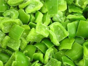 Jäädytetty vihreä paprika kuivattu